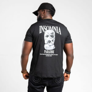INSOMNIA Print Short Sleeve Tee-Black